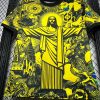 Brasilien gul tröja inspirerad av landslaget kollektion 2024 2025