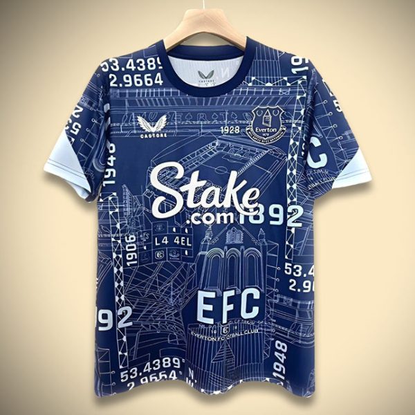Fotbollströja Everton Före Match Avsked 2024-2025