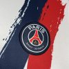 Paris Saint-Germain bortatröja vit utgåva 2024-2025 tygdetalj
