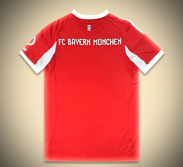 maillot-domicile-concept-bayern-munich-saison-2025-2026-rouge-et-blanc-style-supporter Hemmatröja koncept Bayern München säsong 2025 2026 röd och vit supporterstil