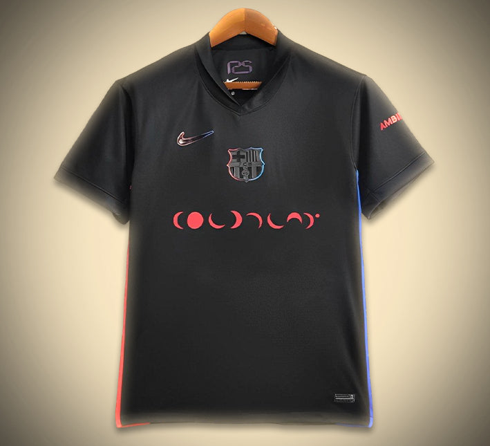 tröja koncept FC Barcelona Coldplay-utgåva säsong 2024 2025 samlardesign