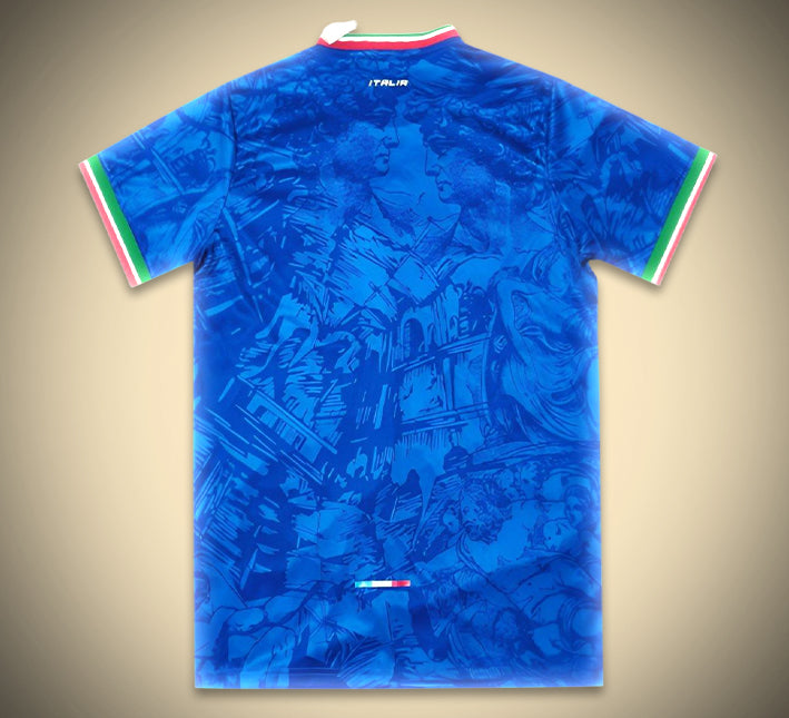 maillot-concept-italie-bleu-edition-michel-ange-collection-2024-design-artistique Koncepttröja Italien blå Michelangelo edition kollektion 2024 konstnärlig design