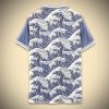 T-shirt med japanskt tröjdesign med vågmönster inspirerat av manga och japansk kultur