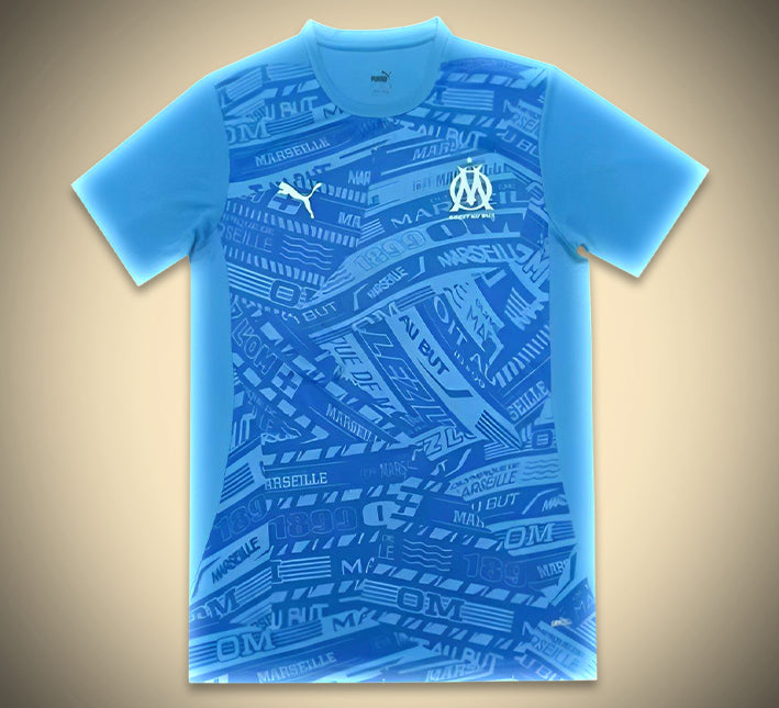 Maillot Olympique Marseille Avant-Match 2024-2025 vue de face
