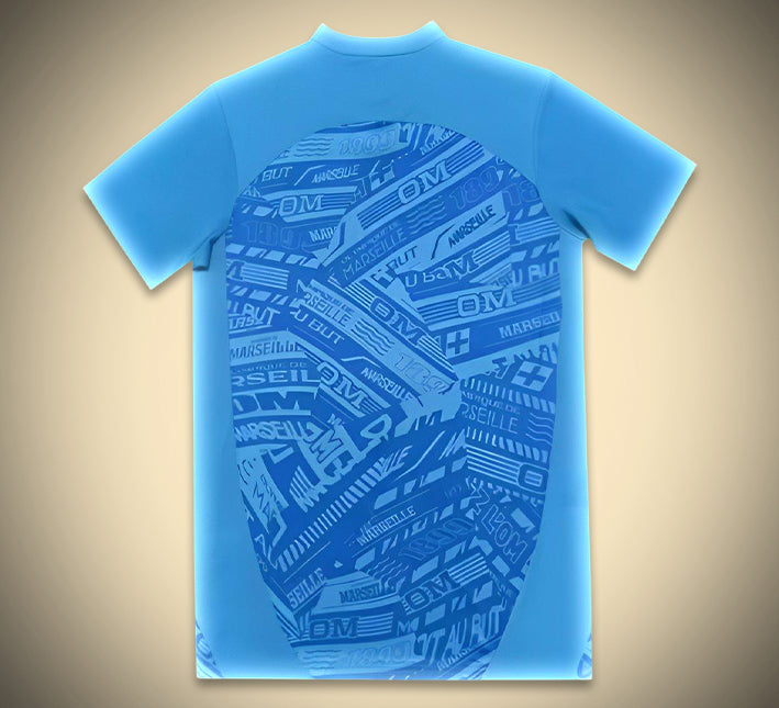 Maillot Olympique Marseille Avant-Match 2024-2025 vue de profil