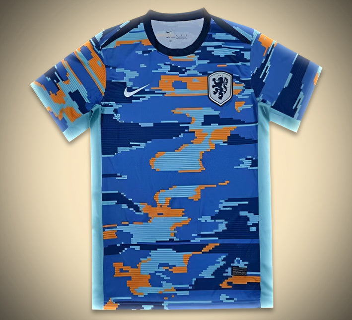 maillotpaysbasavantmatch-1.jpg Fotbollströja Nederländerna Inför Match 2024 framifrån