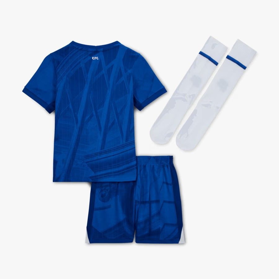 ensemble-maillot-et-short-enfant-chelsea-fc-domicile-saison-2025-2026 Set med tröja och shorts barn Chelsea FC hemma säsong 2025 2026