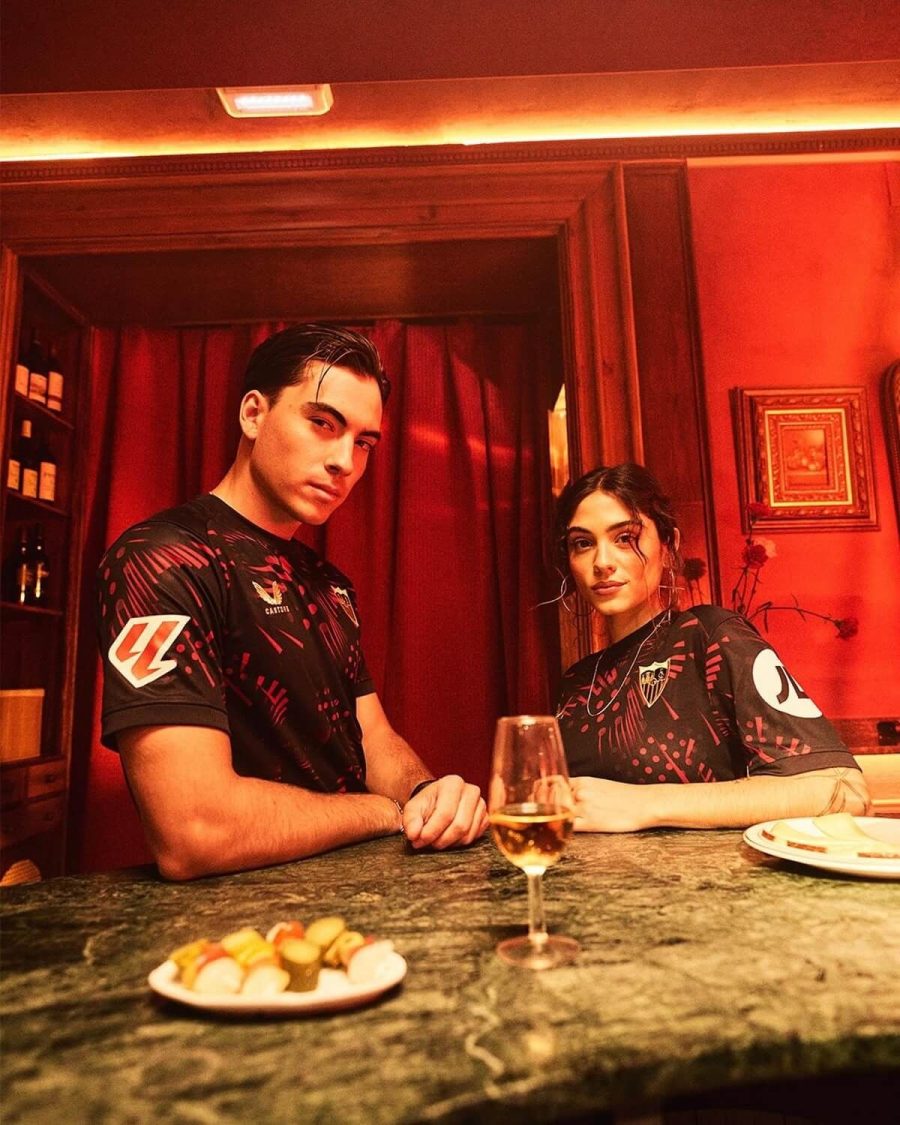 Sevilla FC tredjetröja 2024-2025 matchtröja för supporter av andalusiska klubben