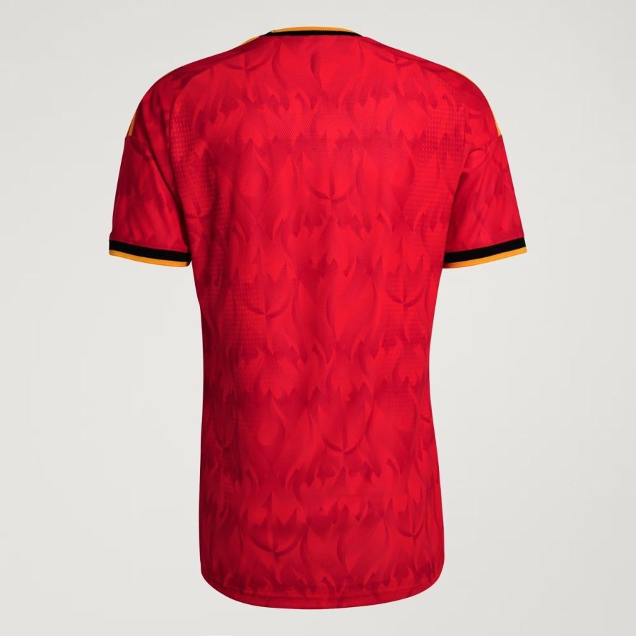 maillot-de-football-belgique-domicile-saison-2026-rouge-noir-et-jaune Belgiens fotbollströja hemma säsong 2026 röd svart och gul