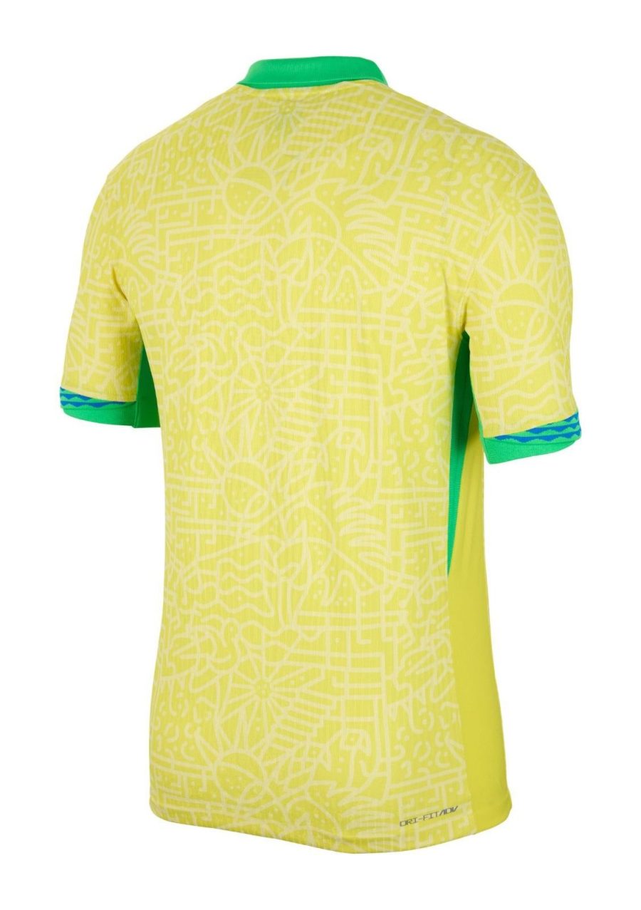 maillot de football du Brésil domicile saison 2024 jaune et vert