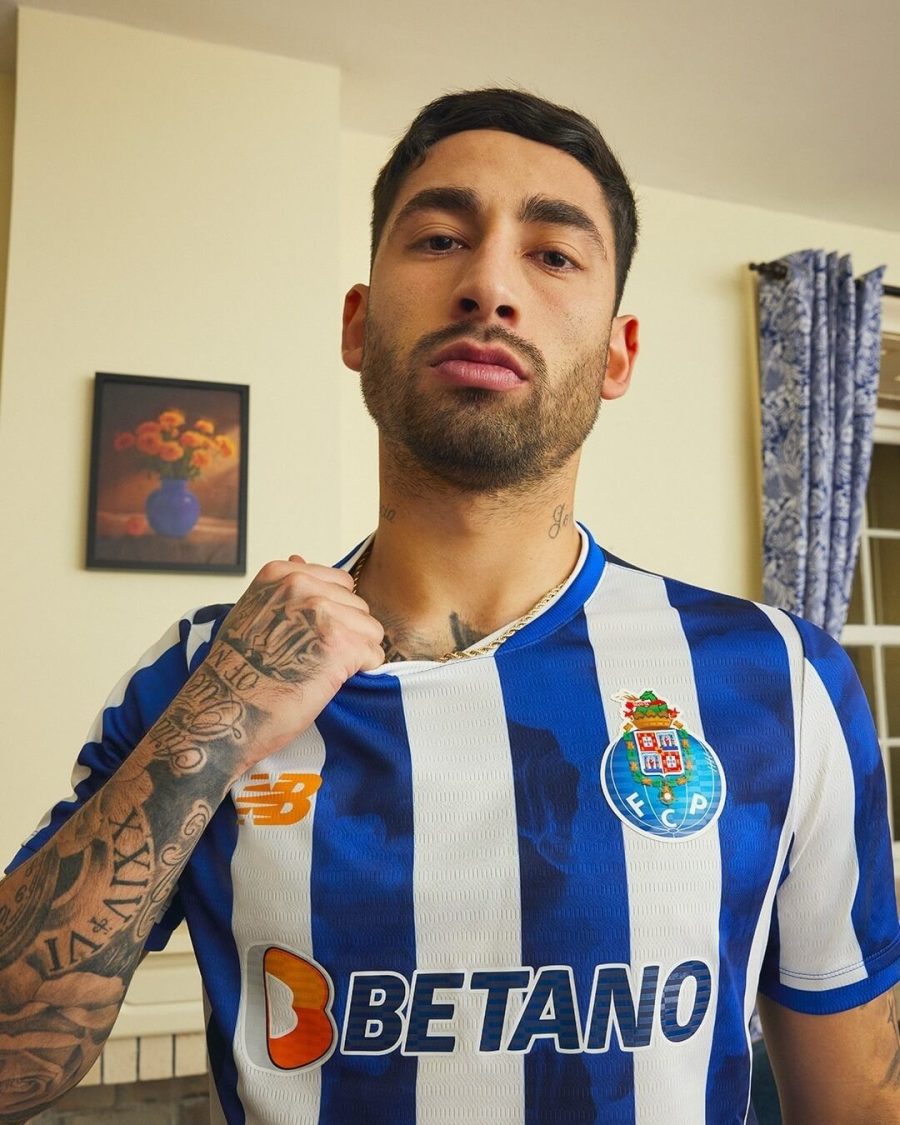fotbollströja FC Porto hemmakit korta ärmar klubbemblem
