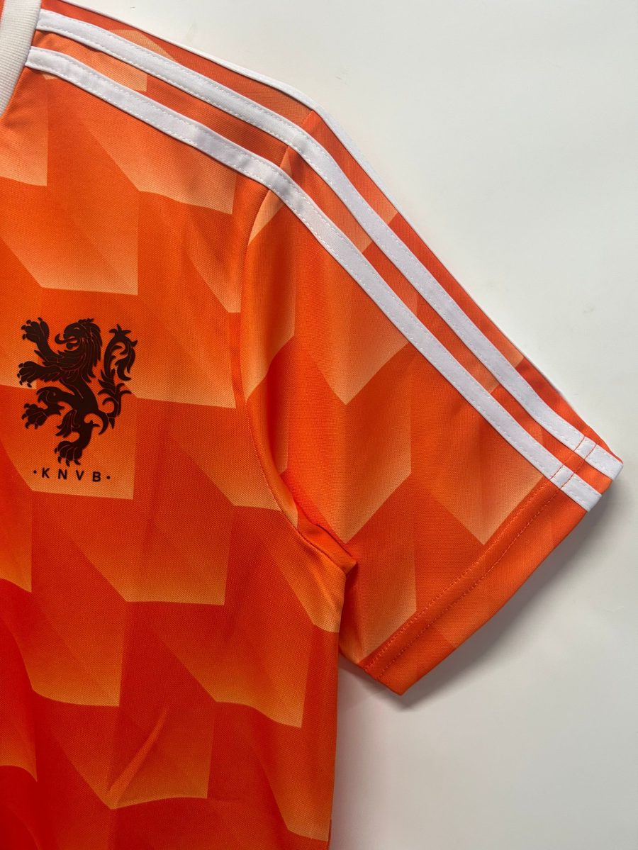 Fotbollströja orange Nederländerna retro hemma