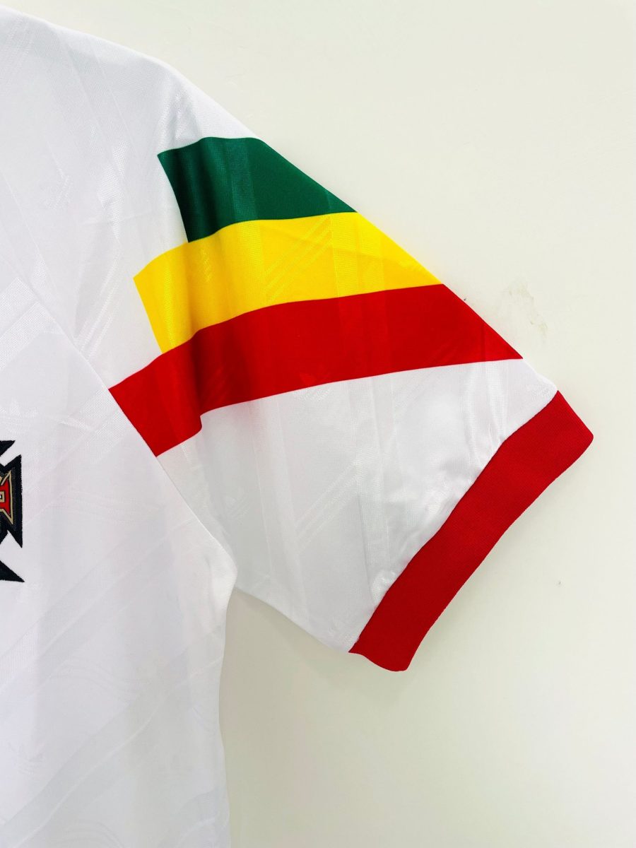 Fotbollströja Portugal röd och grön retro-stil 90-tal
