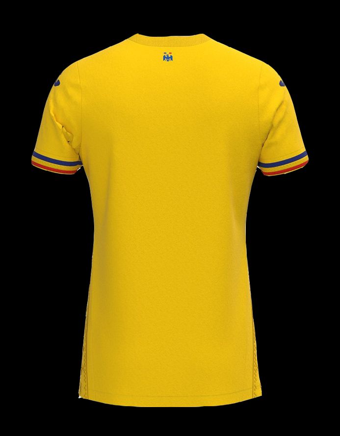 maillot de football Roumanie domicile saison 2023 2024 rouge jaune bleu
