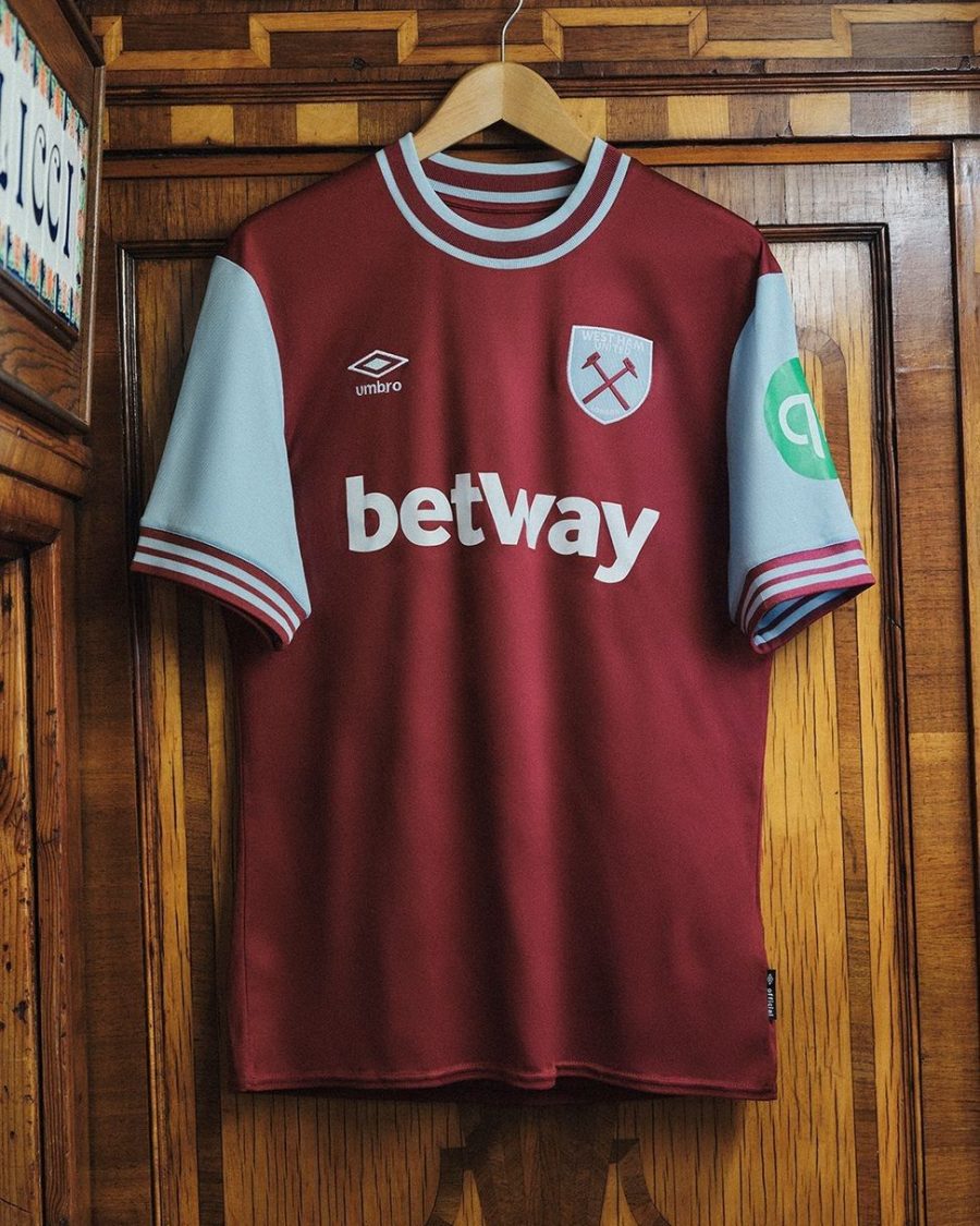 fotbollströja West Ham United vinröd hemma