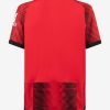 maillot-domicile-ac-milan-saison-2023-2024-rayures-rouges-et-noires maillot domicile AC Milan saison 2023 2024 rayures rouges et noires
