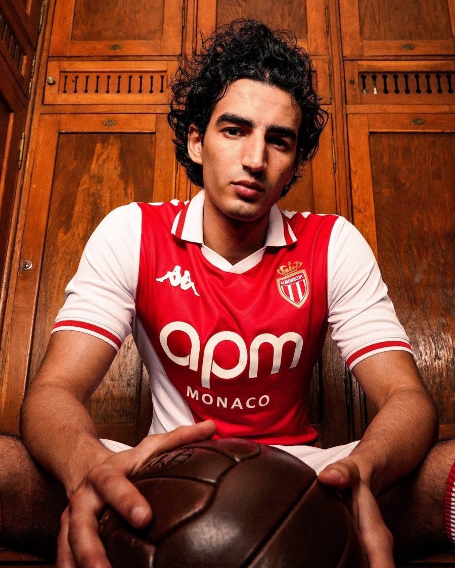 maillot-domicile-as-monaco-saison-2024-2025-rouge-et-blanc Hemmatröja AS Monaco säsong 2024 2025 röd och vit
