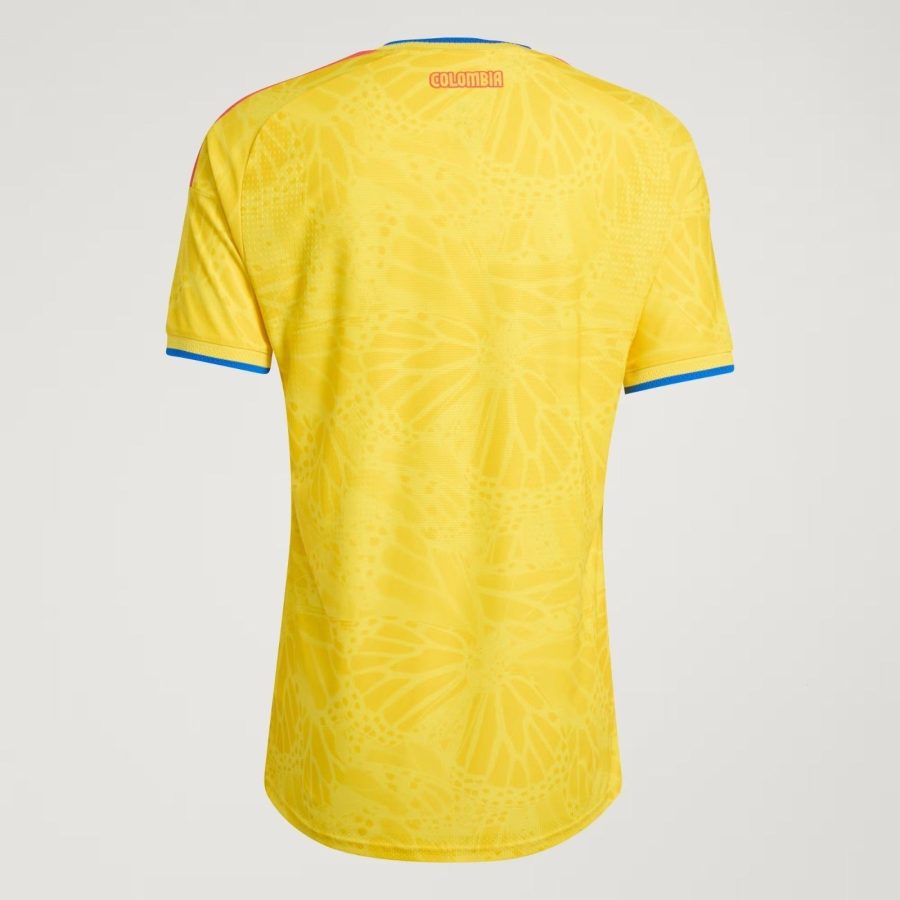 hemmatröja Colombia 2026 gul blå röd officiell fotbollströja