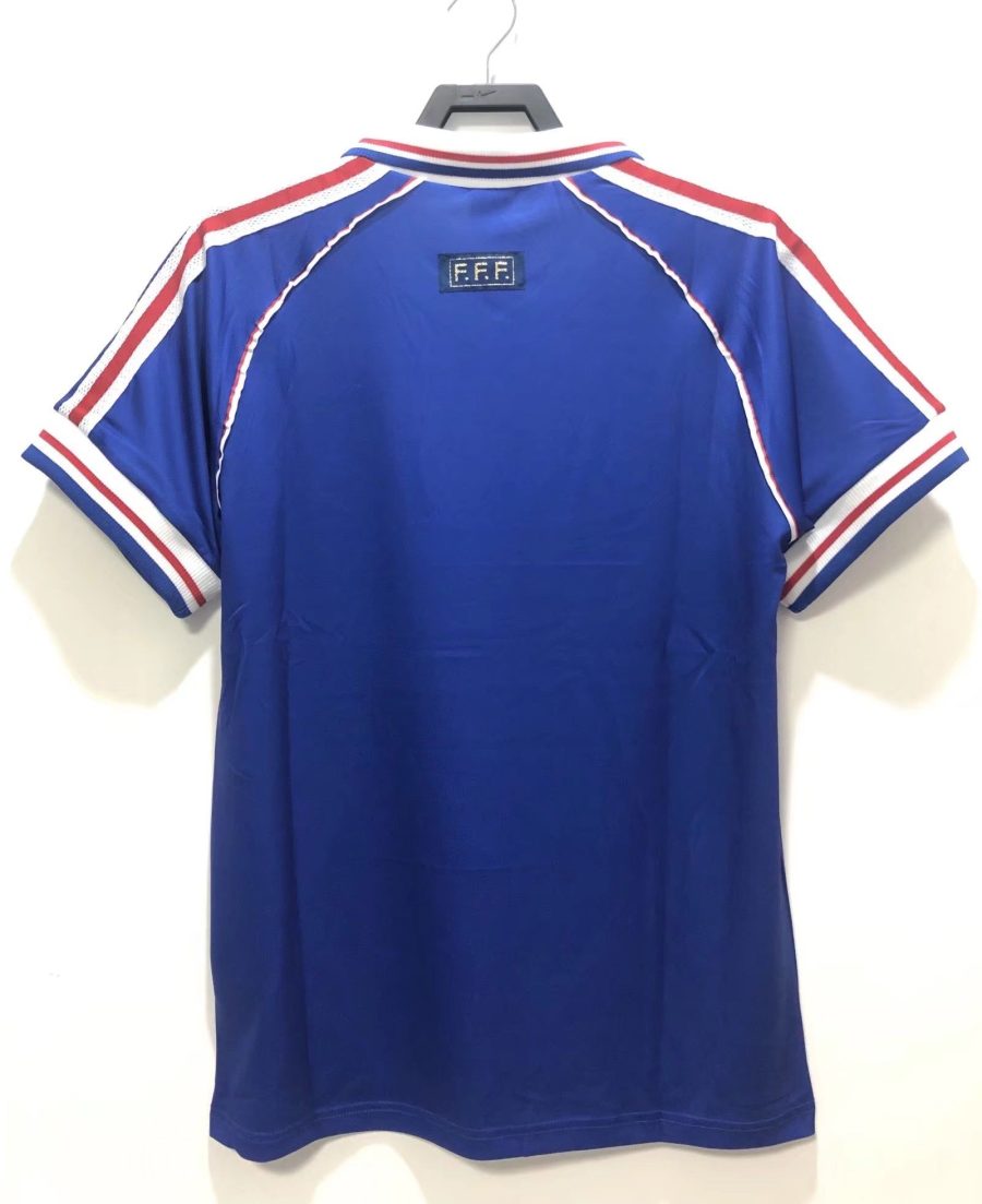 Frankrikes hemmatröja 1998 blå med tupp