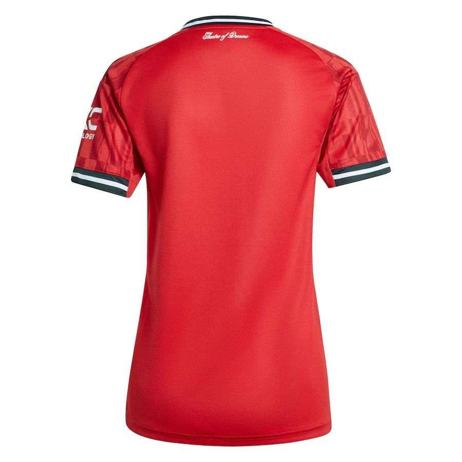 maillot-domicile-femme-manchester-united-saison-2025-2026-rouge Hemmatröja dam Manchester United säsongen 2025 2026 röd