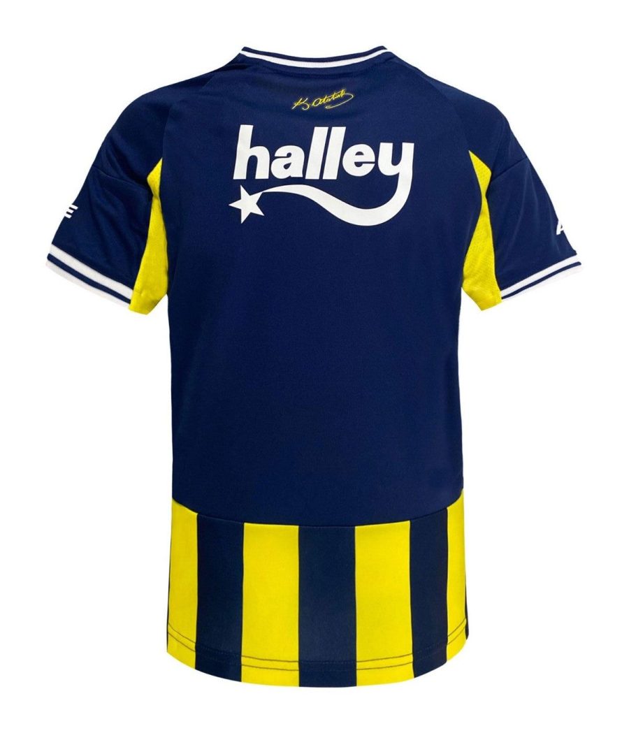 maillot-domicile-fenerbahce-saison-2025-2026-jersey-officiel-jaune-et-bleu hemmatröja Fenerbahçe säsong 2025 2026 officiell tröja gul och blå