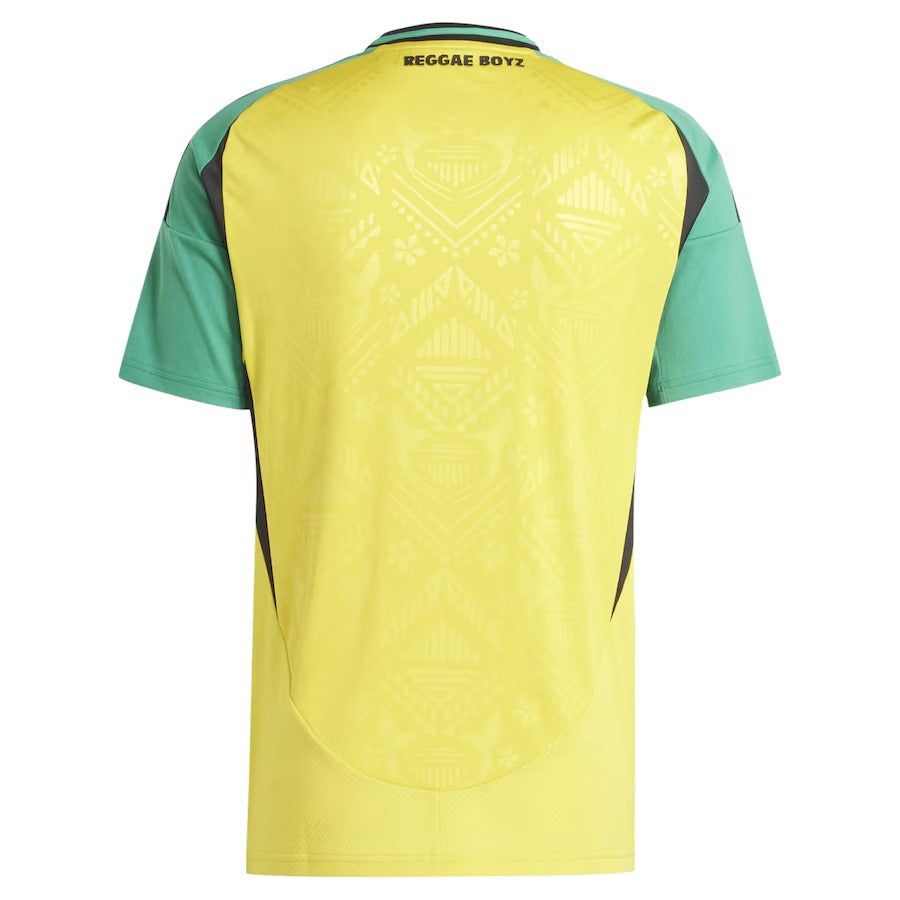 hemmatröja Jamaica 2024 färg gul och grön för supporter av Reggae Boyz