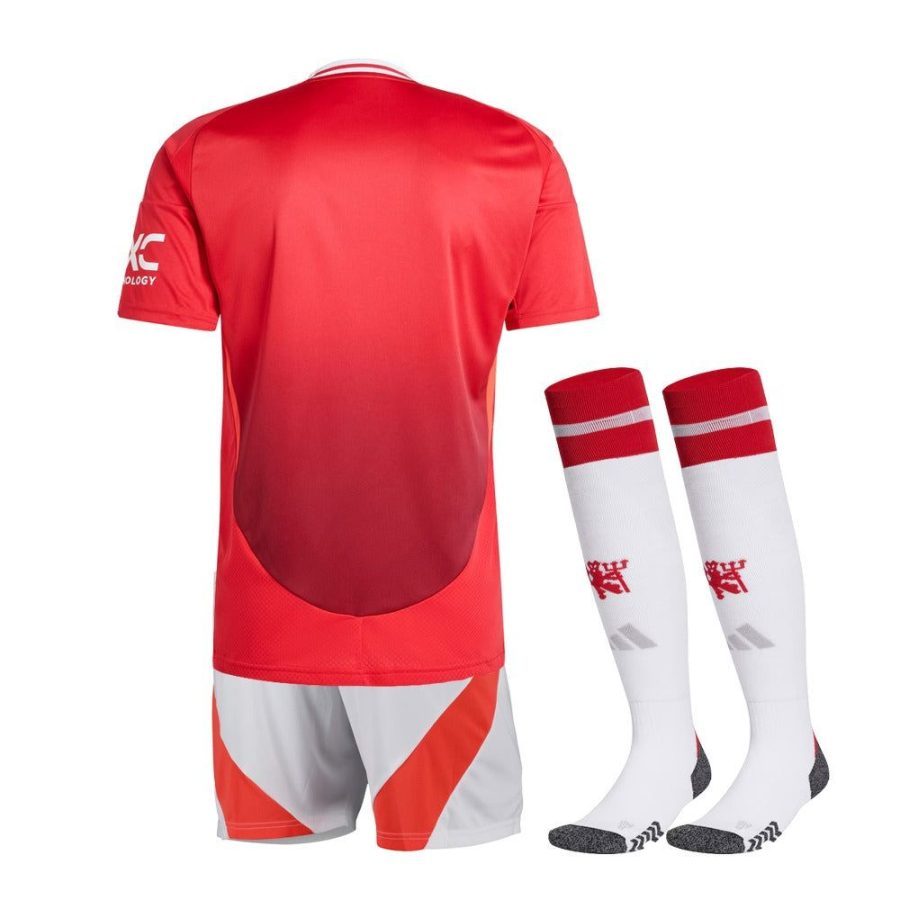 Hemmatröja Manchester United barn säsongen 2024 2025 med shorts