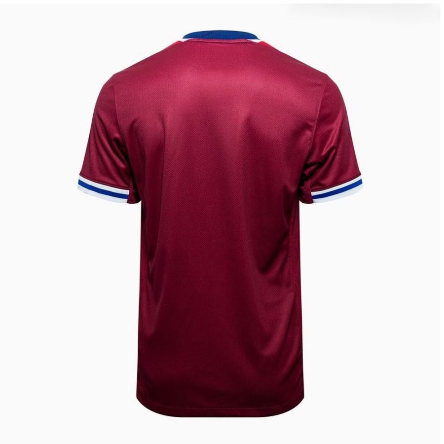 maillot-domicile-norvege-2024-rouge-de-l-equipe-nationale-de-football hemmatröja Norge 2024 röd från det nationella fotbollslandslaget