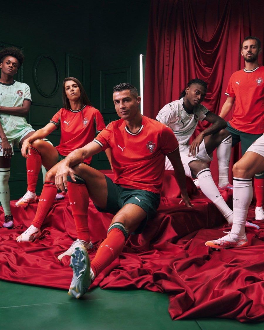Portugals hemmatröja säsong tjugohundratjugofem röd och grön