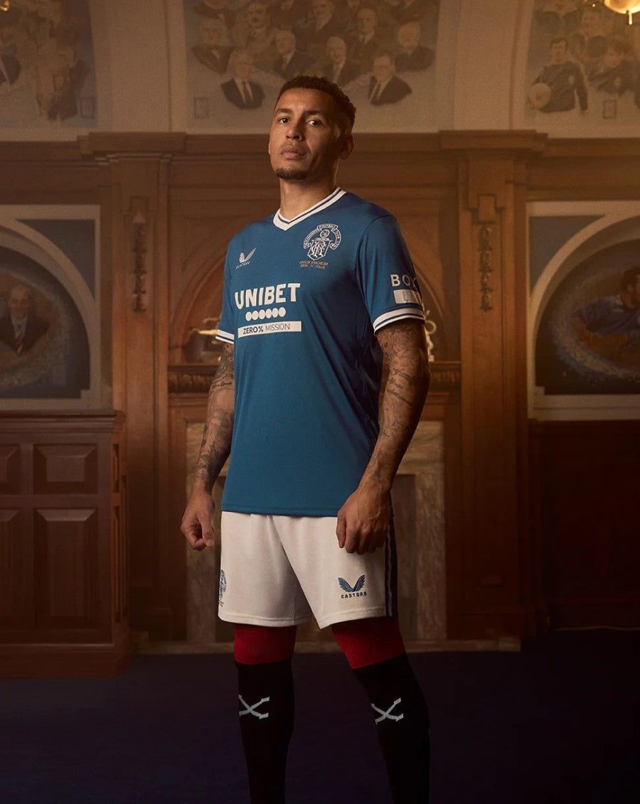 maillot-domicile-rangers-fc-edition-anniversaire-saison-2024-2025 Hemmatröja Rangers FC jubileumsutgåva säsongen 2024 2025