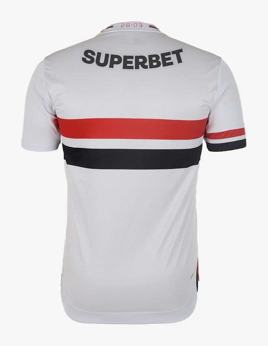 maillot-domicile-sao-paulo-fc-saison-2025-jersey-officiel-blanc-rouge-noir Maillot domicile Sao Paulo FC saison 2025 jersey officiel blanc rouge noir