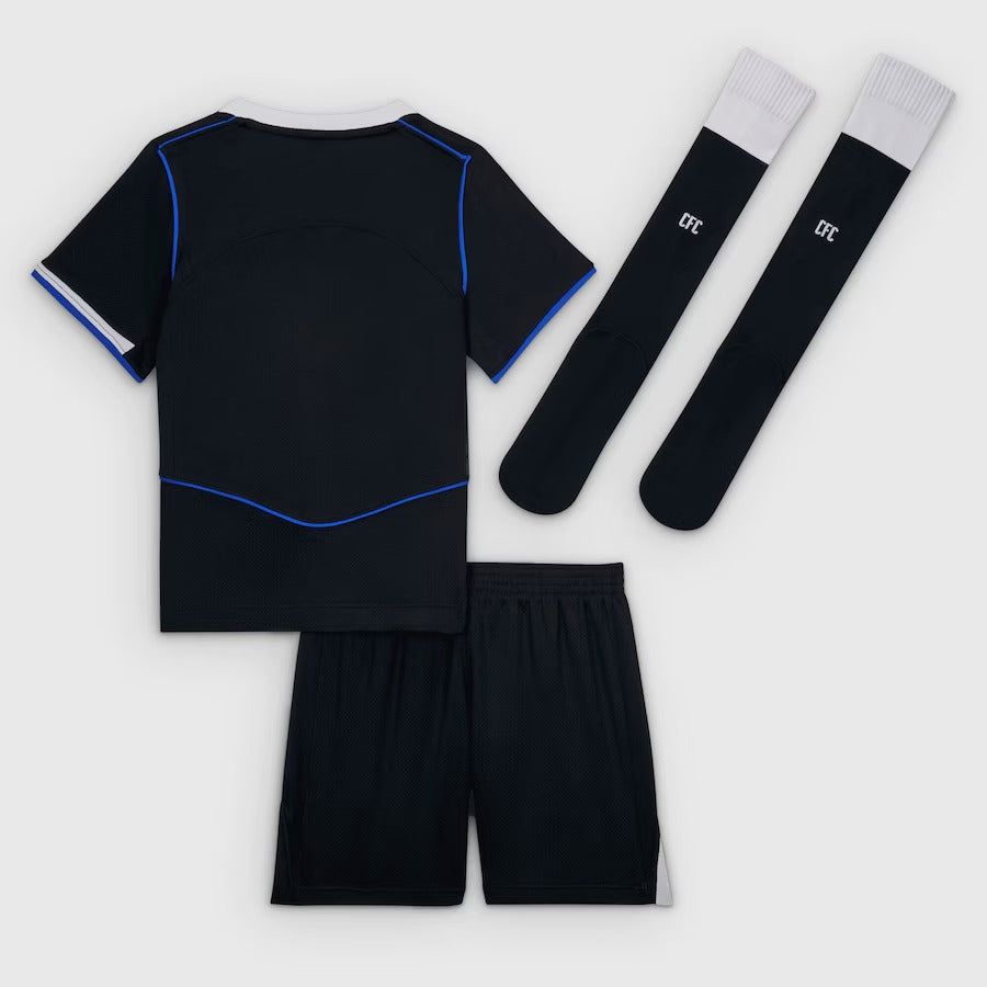 maillot-enfant-chelsea-fc-third-saison-2025-2026-avec-short-et-chaussettes barn tröja Chelsea FC third säsongen 2025 2026 med shorts och strumpor