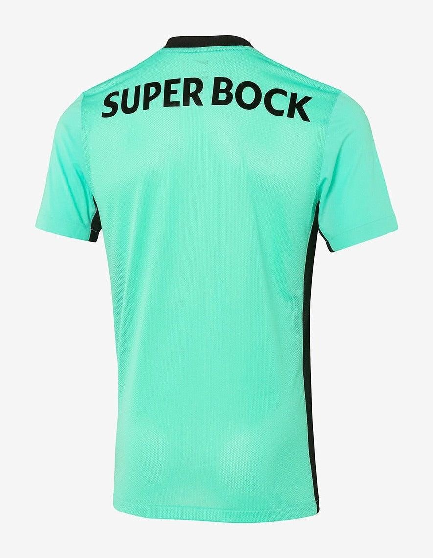 Maillot third du Sporting CP saison 2025 2026 tenue extérieure verte et noire