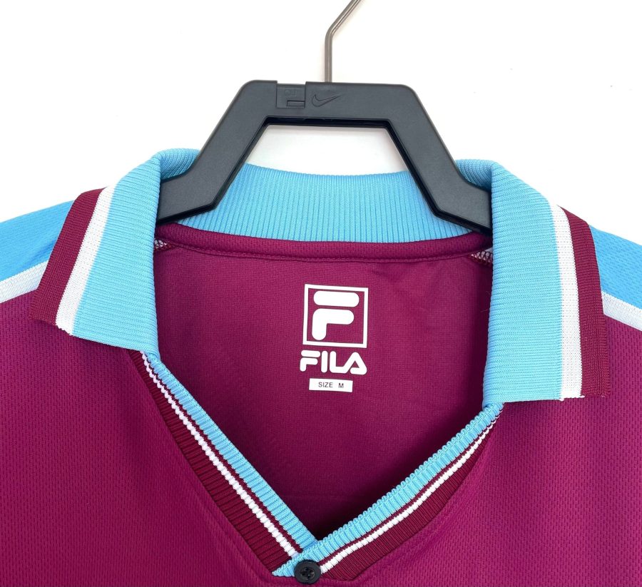 West Ham United retrotröja vinröd och blå