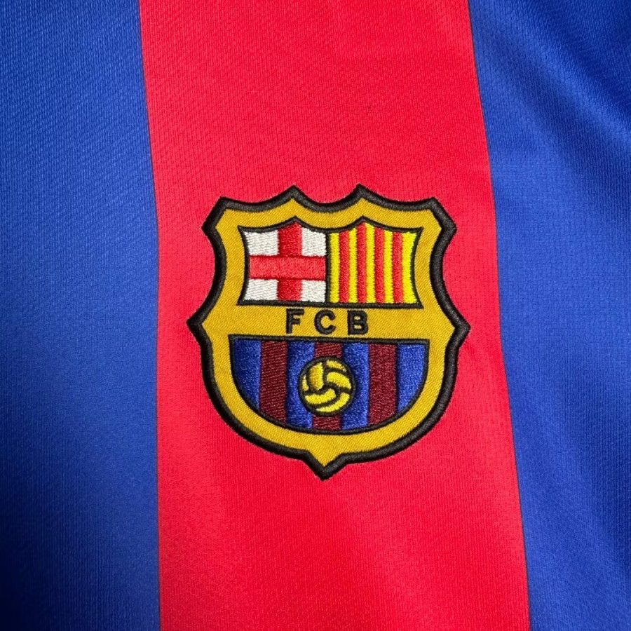 Fotbollströja FC Barcelona 2004 2005 hemmatröja korta ärmar
