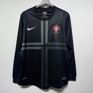 Portugal Bortatröja 2012 Retro Långa Ärmar