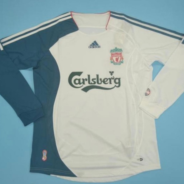 Fotbollströja Liverpool 2006/07 Bortatröja Långärmad