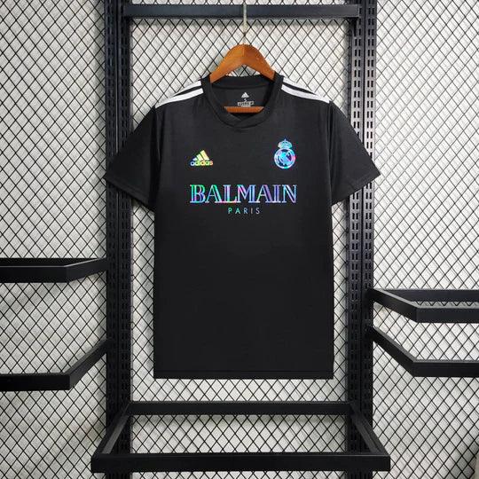 Fotbollströja Real Madrid 2023-2024 Svart Balmain