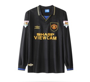 Manchester United 1993/94 Bortatröja Långa Ärmar