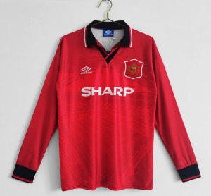 Manchester United 1994/95 Hemmatröja Långa Ärmar