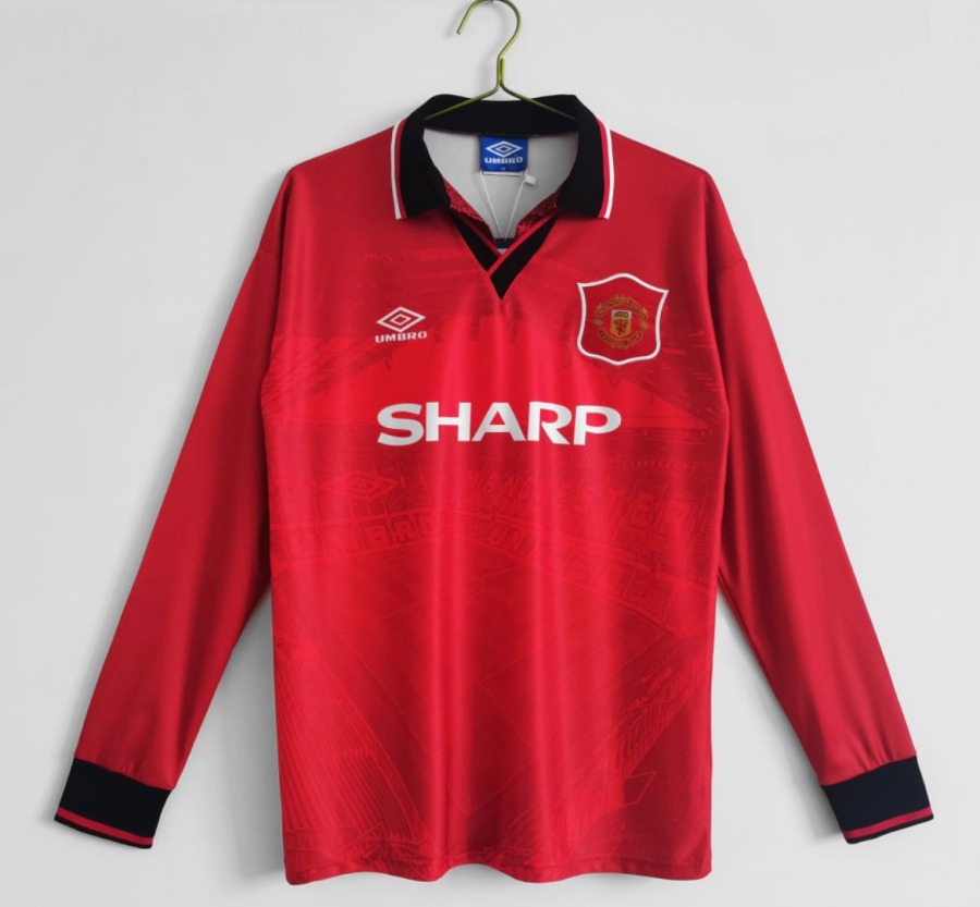 Manchester United 1994/95 Hemmatröja Långa Ärmar