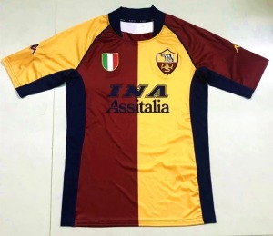 Fotbollströja AS Roma Hemmatröja 2001/02