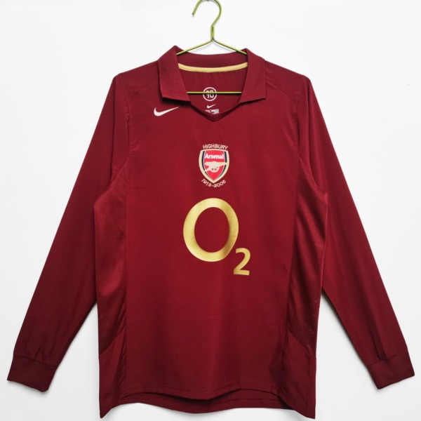 Fotbollströja Arsenal 2005/06 Hemmatröja Långärmad