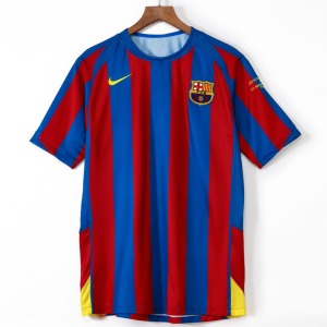 Fotbollströja Barcelona Hemma 2005-2006 Retro