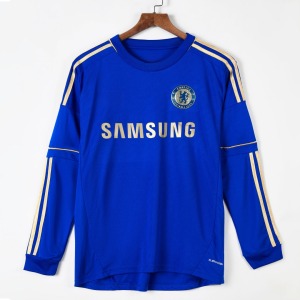 Fotbollströja Chelsea Hemma Retro Långa Ärmar 2012-2013