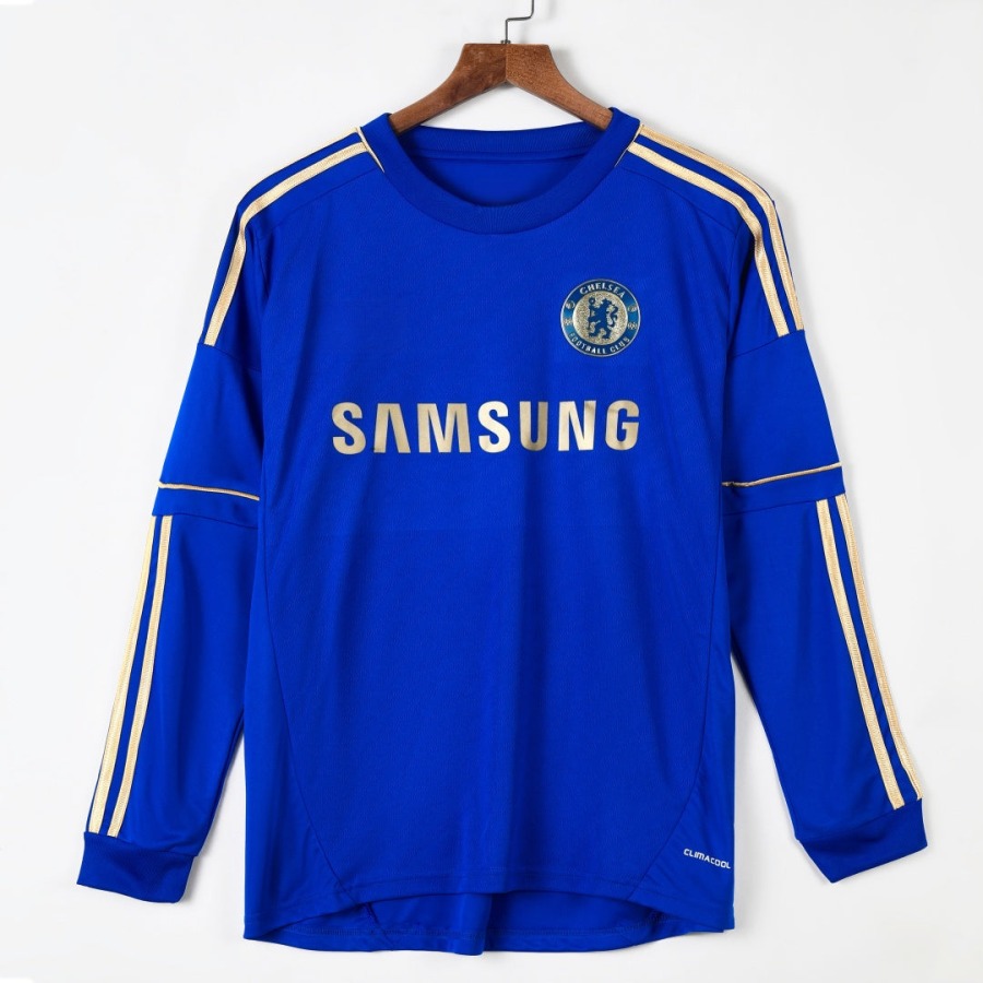 Fotbollströja Chelsea Hemma Retro Långa Ärmar 2012-2013