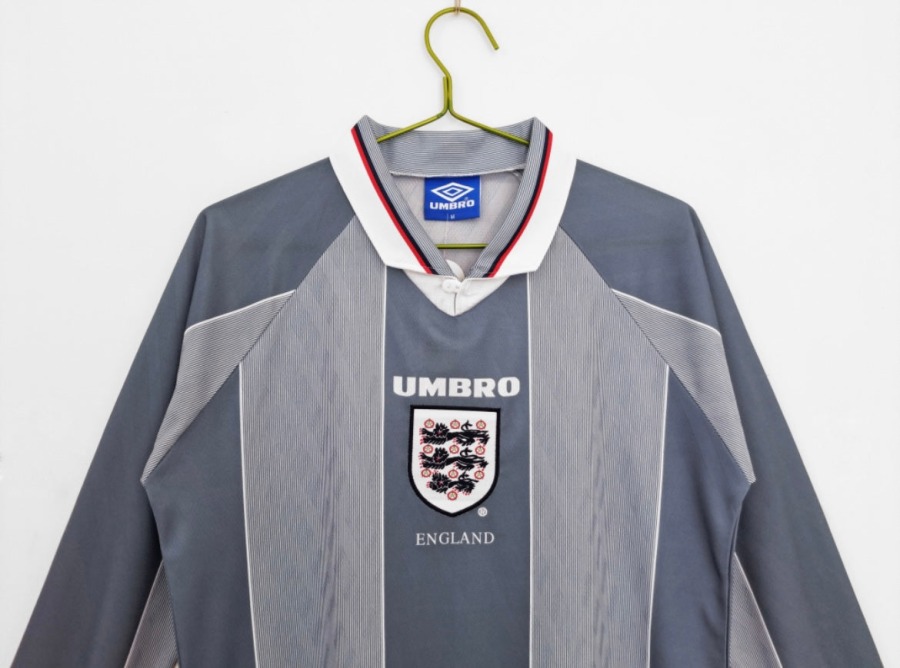 England 1996 Bortatröja Långa Ärmar