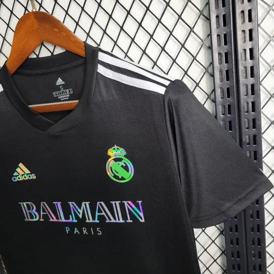 Fotbollströja Real Madrid 2023-2024 Svart Balmain