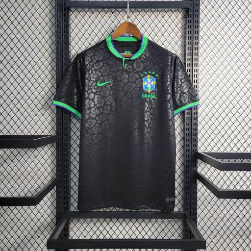 Fotbollströja Brasilien 22/23 Leopard Svart