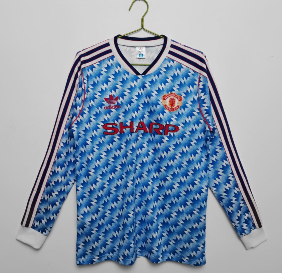 819997BA-B2F8-4F62-AB33-F721A89C9CF0.jpg Maillot Manchester United 1991/92 Extérieur Manches Longues